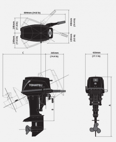 Лодочный мотор Tohatsu M 30 S