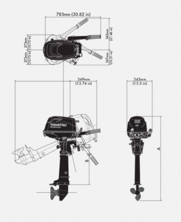 Лодочный мотор Tohatsu MFS 5 СDS